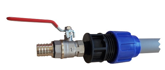 (Bild für) Verbindungsset 40 mm für 4 IBC Tanks im Block + Pumpenanschluß