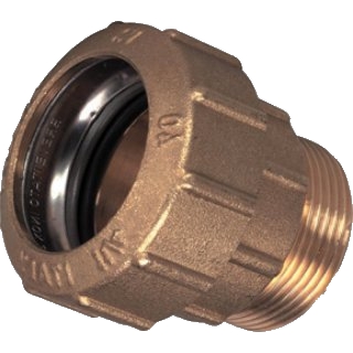 20 mm PE-Rohr Messing Anschlussverschraubung 1/2" AG (Bild für) 20 mm PE-Rohr Messing Anschlussverschraubung 1/2" AG