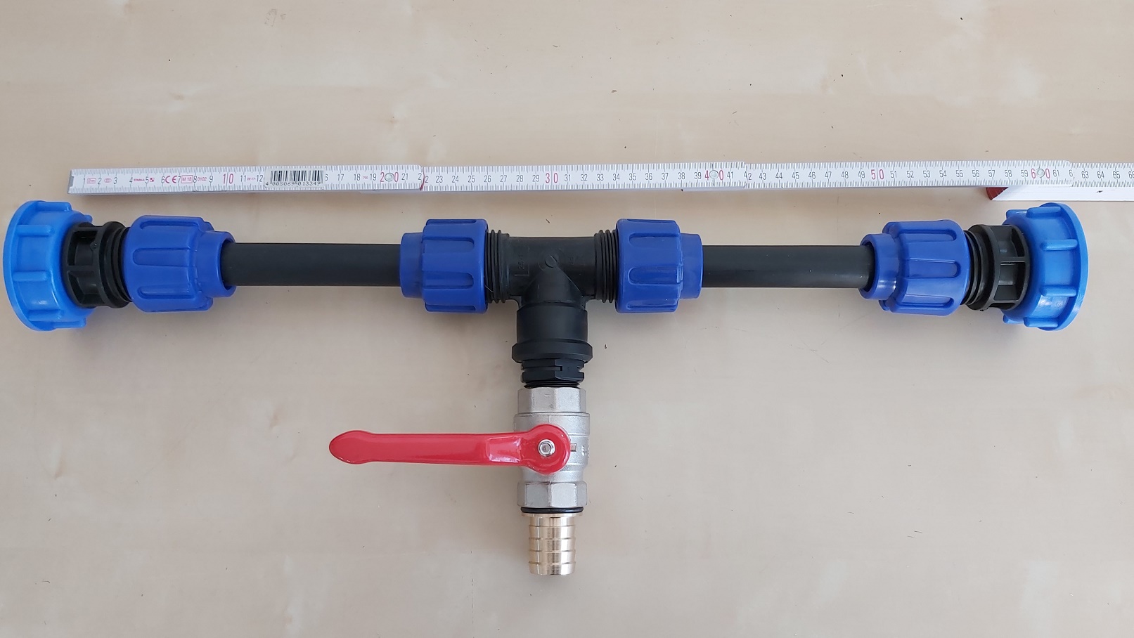 IBC Verbindungsset für 2 Tanks 25 mm gegenüberstehend 60cm (Bild für) IBC Verbindungsset für 2 Tanks 25 mm gegenüberstehend 60cm